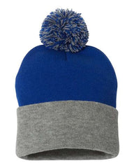 Sportsman - Pom-Pom 12" Knit Beanie - SP15
