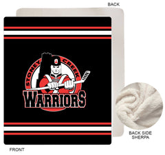 Stoney Creek Warriors Sherpa Faux Wool Lined Micro Mink Throw