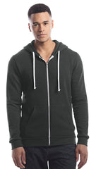 Jerico Unisex Three-End Bamboo Full Zip Hooded Sweatshirt