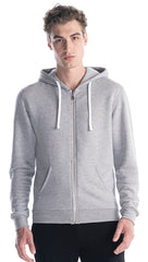 Jerico Unisex Three-End Bamboo Full Zip Hooded Sweatshirt