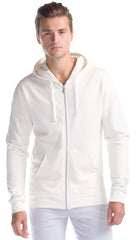 Jerico Unisex Three-End Bamboo Full Zip Hooded Sweatshirt