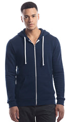 Jerico Unisex Three-End Bamboo Full Zip Hooded Sweatshirt
