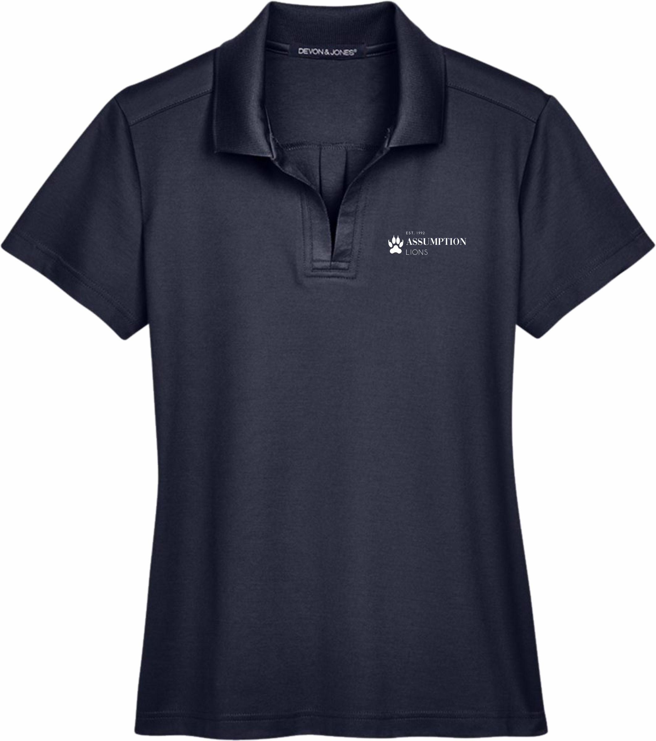 Assumption College Devon & Jones CrownLux Performance Ladies Plaited Polo