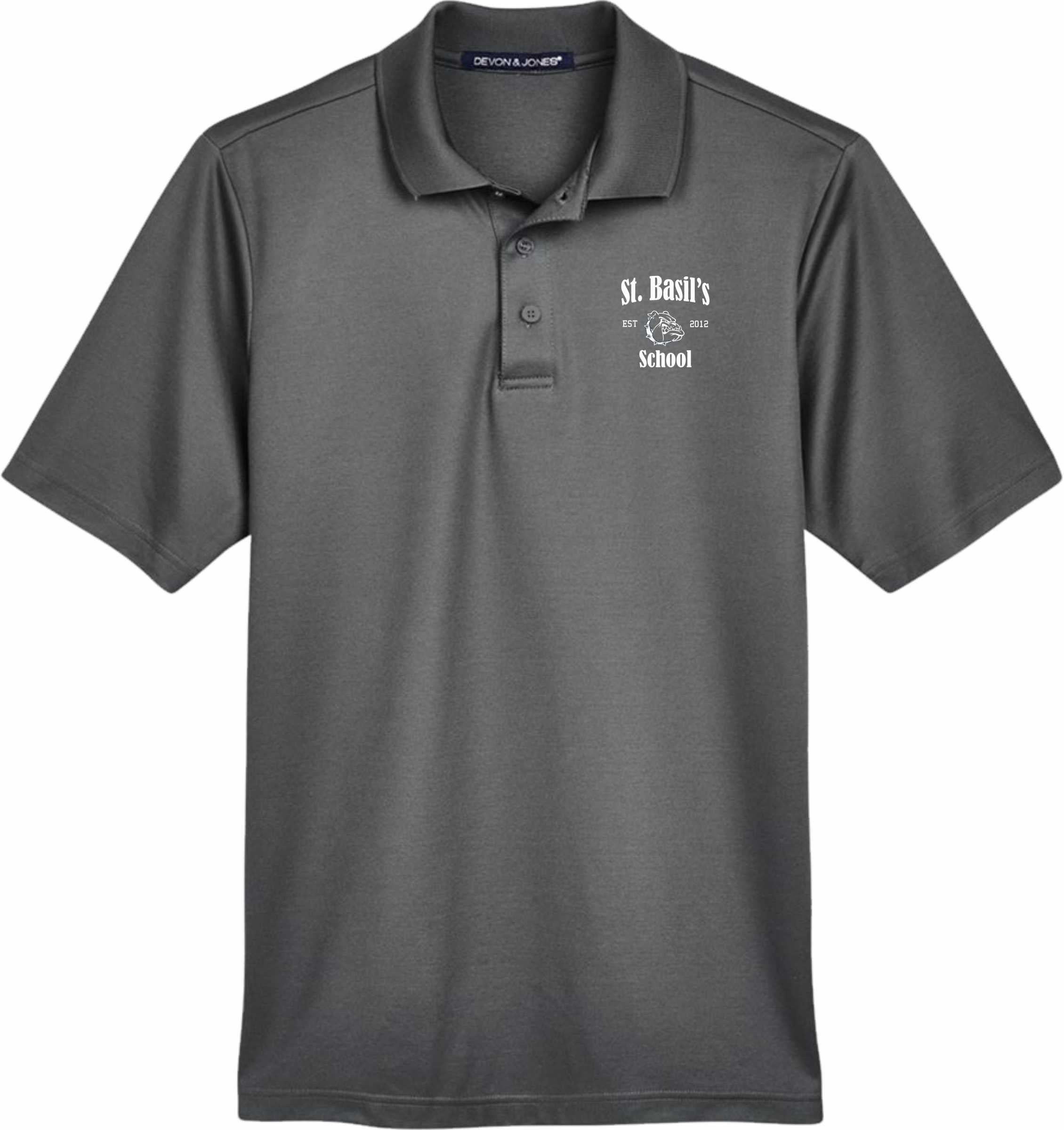 St Basil School Performance Plaited Men's Polo