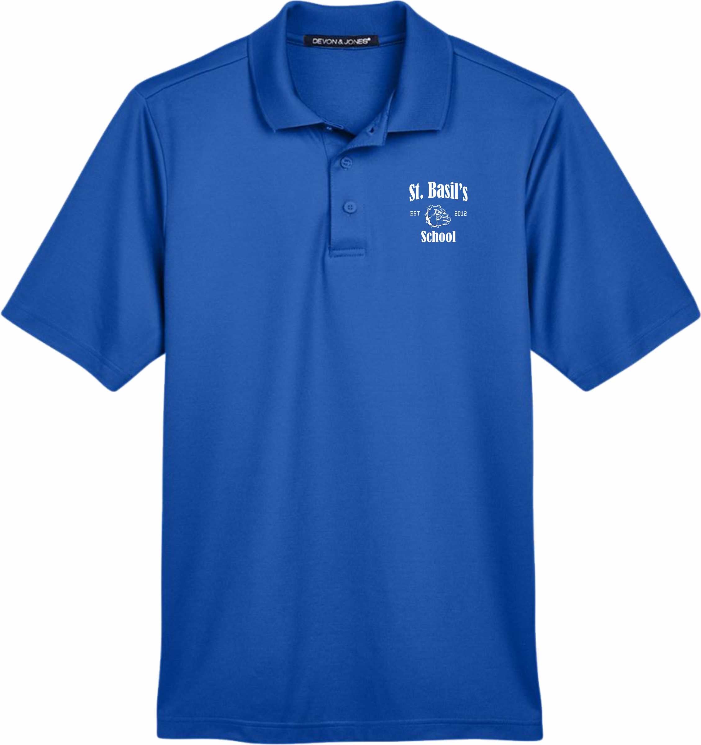 St Basil School Performance Plaited Men's Polo