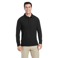 Core 365 Mens Fusion ChromaSoft™ Long Sleeve Pique Polo