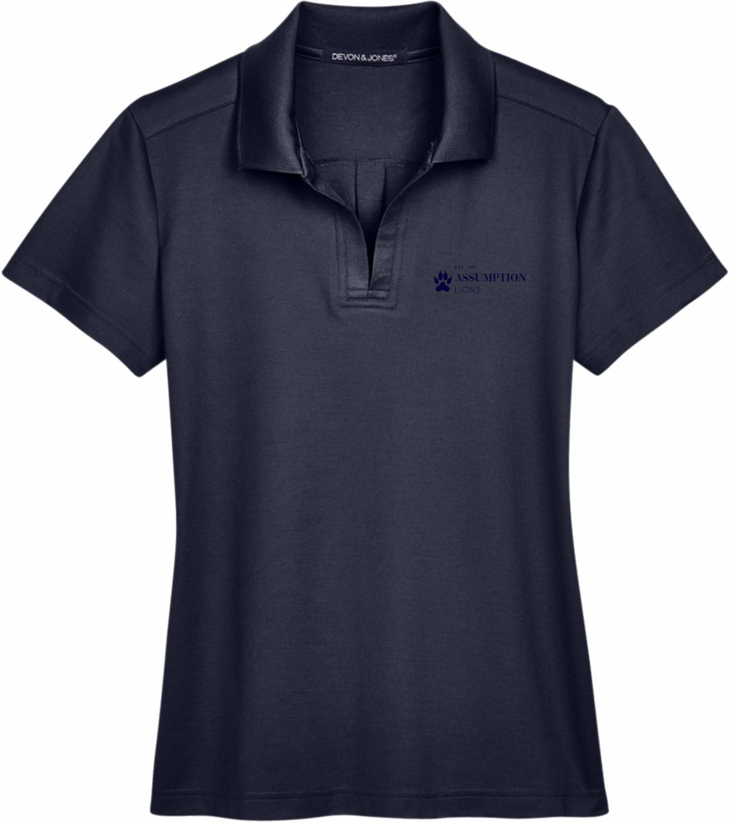 Assumption College Devon & Jones CrownLux Performance Ladies Plaited Polo