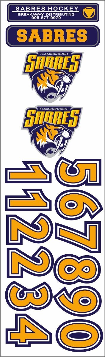 Flamborough Sabres Helmet Stickers