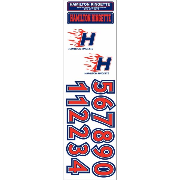Hamilton Ringette Helmet Stickers