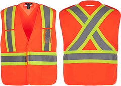 Protector - Adult Tricot Hi-Vis 5 Point Tear Away Vest - One Size