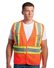 Protector - Adult Tricot Hi-Vis 5 Point Tear Away Vest - One Size
