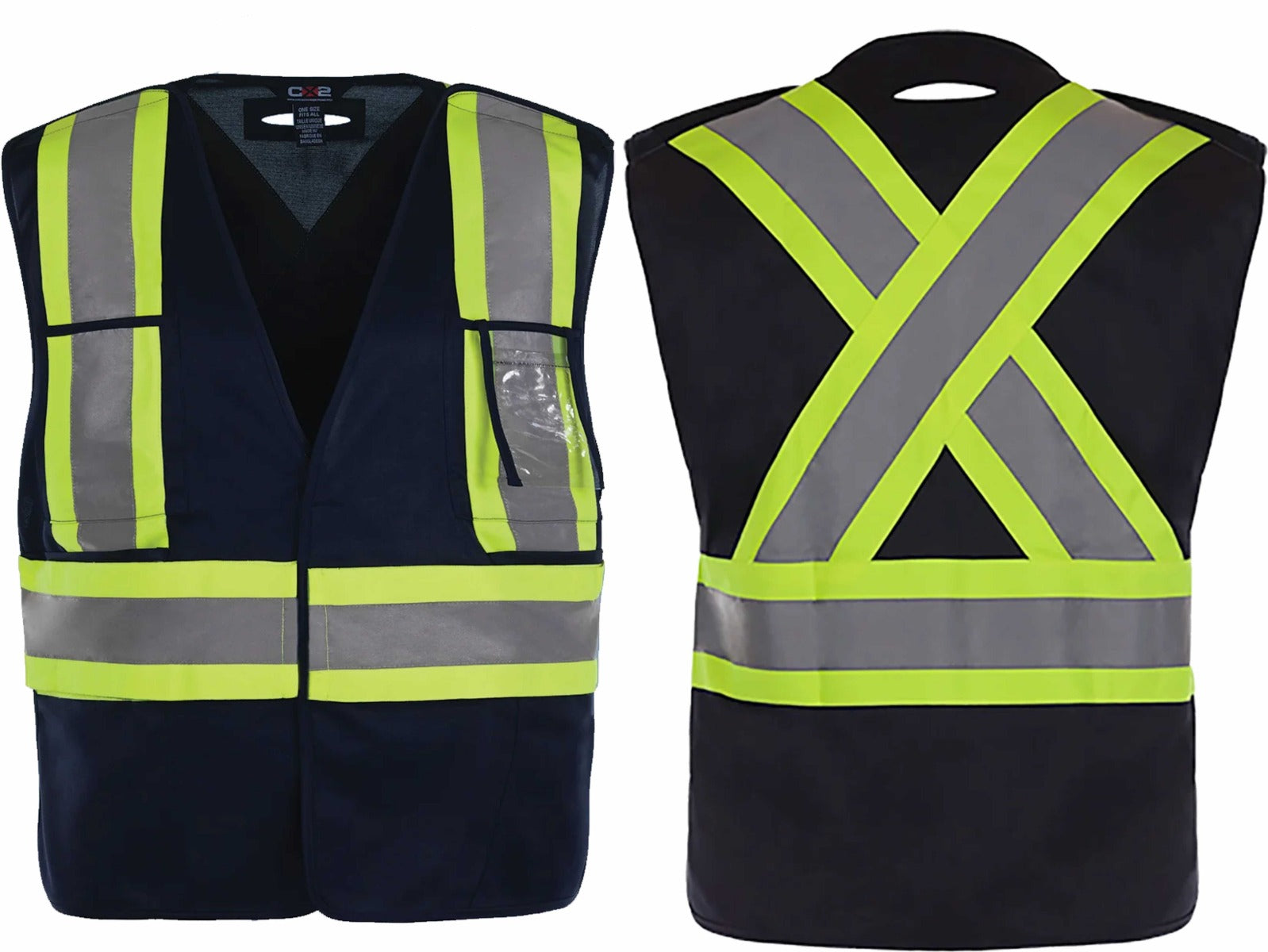 Protector - Adult Tricot Hi-Vis 5 Point Tear Away Vest - One Size