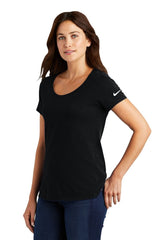 NIKE® Dri-Fit Cotton/Poly Scoop Neck Ladies Tee