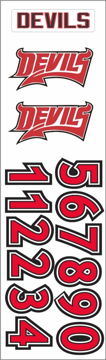 Rosedale Devils Helmet Stickers