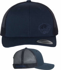 Flamborough Sabres YP Classics Six-Panel Retro Trucker Cap Navy-Navy Logo Side