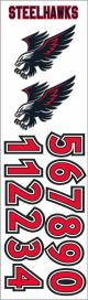 Dofasco Steelhawks Helmet Stickers