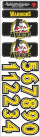 Stoney Creek Warriors Local League Helmet Stickers