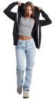 Jerico Unisex Three-End Bamboo Full Zip Hooded Sweatshirt