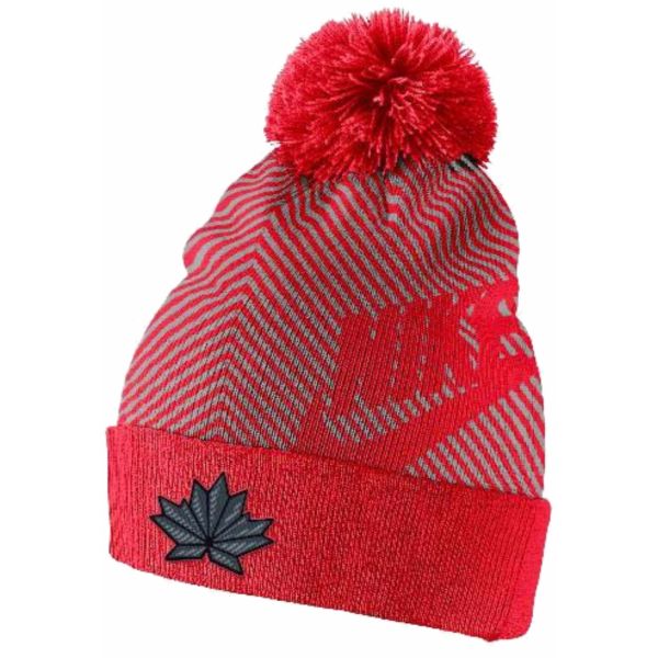 Team Canada 2022 Nike 2022 Futura Pom Red Beanie Toque